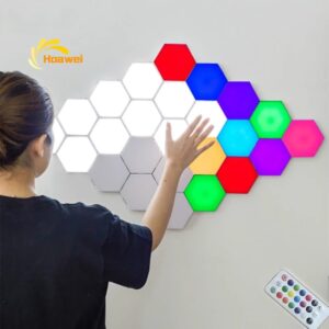 Nordic LED Night Lights for Home Quantum Lamp Touch Sensitive Lighting Living Room Bedroom Magnetic Modular Hexagons Night Lamps 1